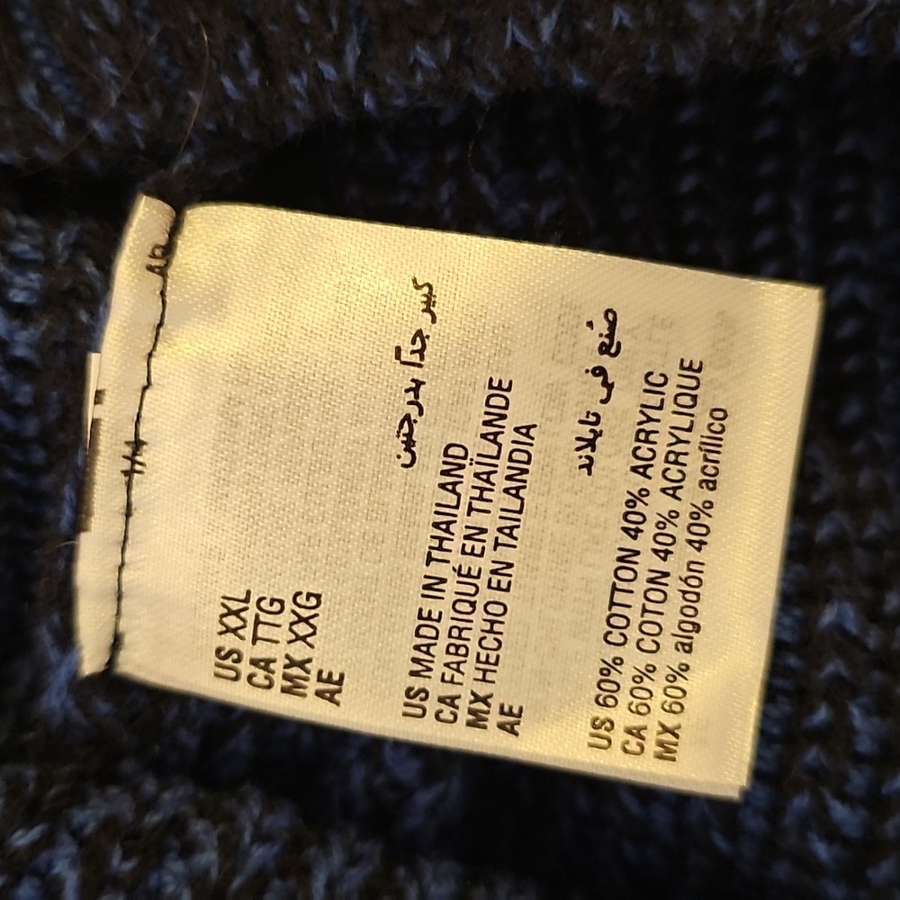 I.N.C. Men's Blue Striped Sweater Size XXL - Picture 4 of 4